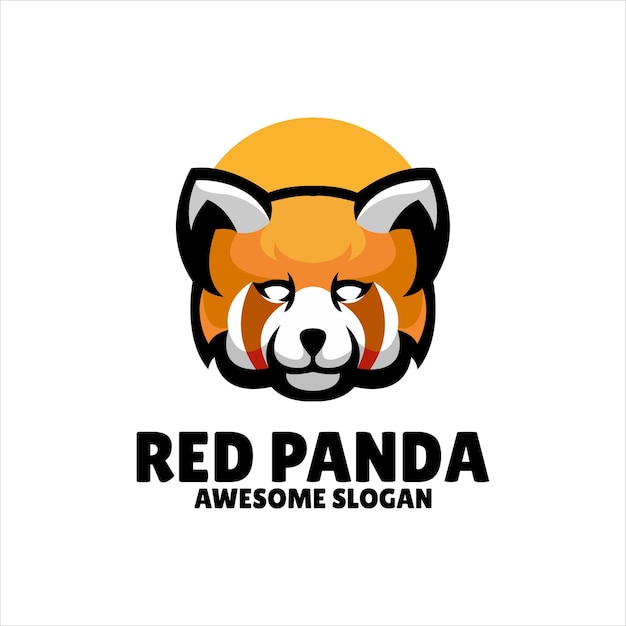 Diseño de logotipo de ilustración de mascota de panda