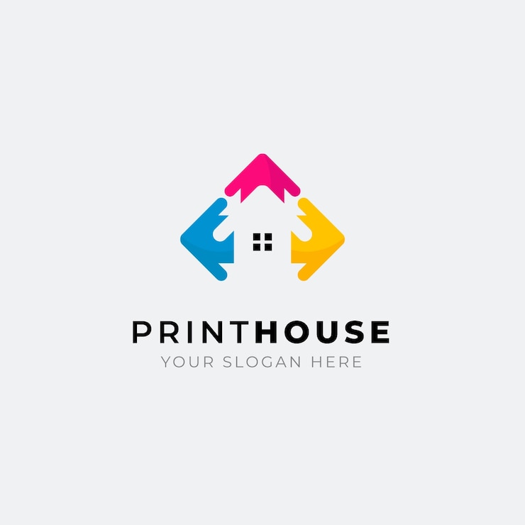 Vector gratuito diseño de logotipo de imprenta