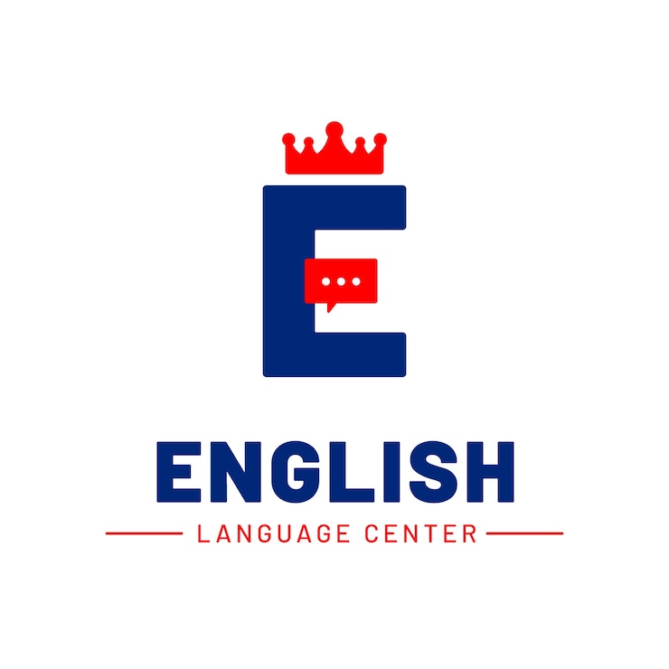 Vector gratuito diseño de logotipo en inglés de diseño plano