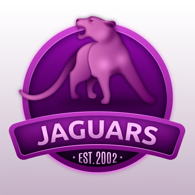 Diseño de logotipo de jaguar degradado