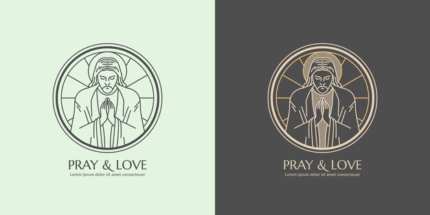 Diseño del logotipo de Jesús dibujado a mano