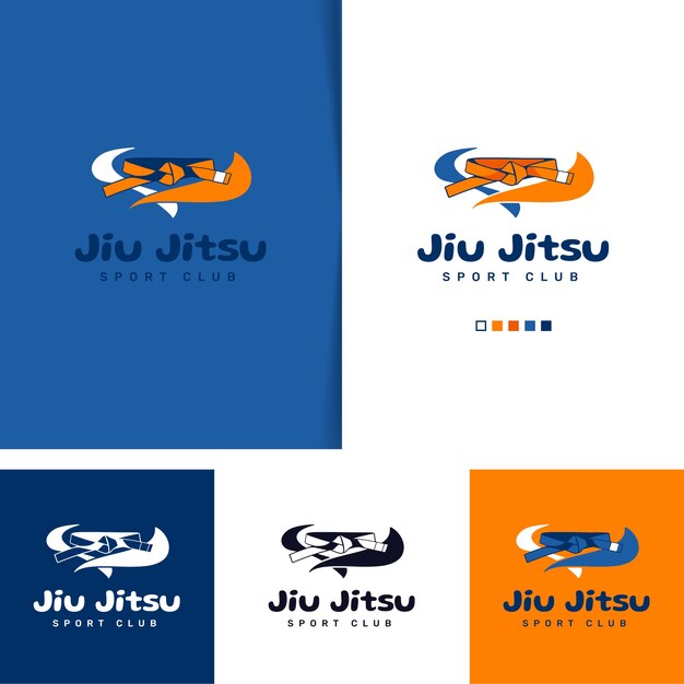 Diseño de logotipo de jiu-jitsu.
