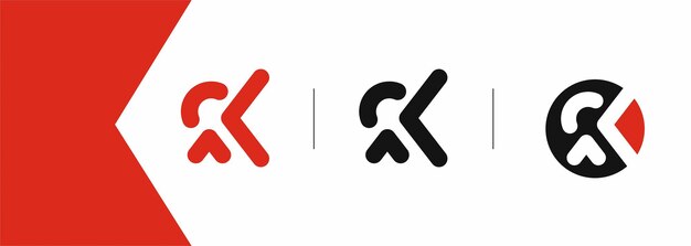 Diseño de logotipo K de vector corporativo de identidad de marca