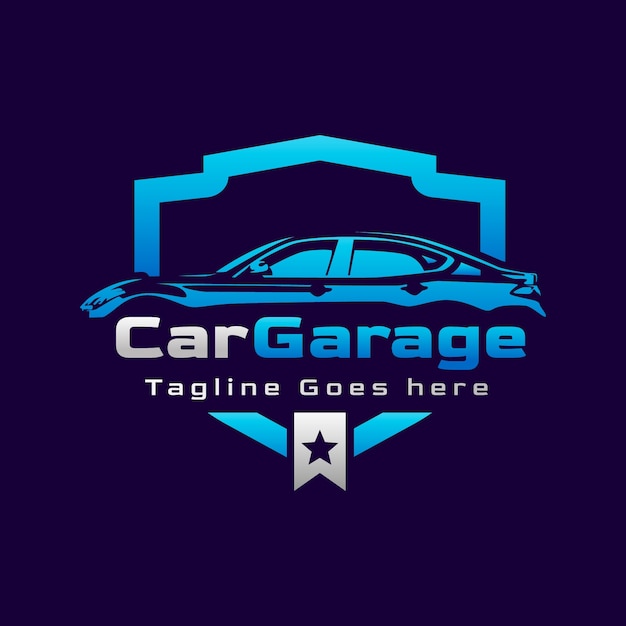Diseño de logotipo de lavado de autos degradado