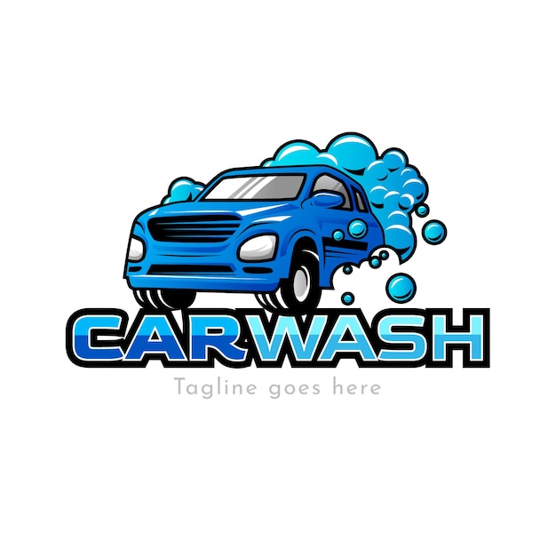 Diseño de logotipo de lavado de autos degradado