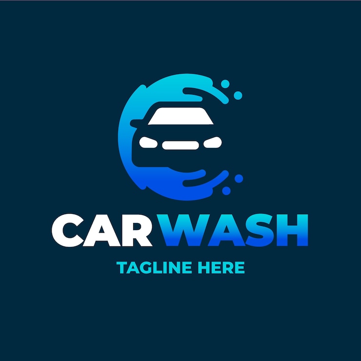 Vector gratuito diseño de logotipo de lavado de autos.