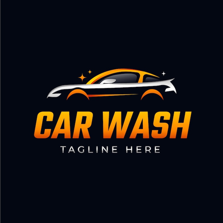 Vector gratuito diseño de logotipo de lavado de autos.