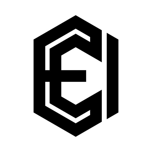 Diseño del logotipo de la letra creativa E monograma