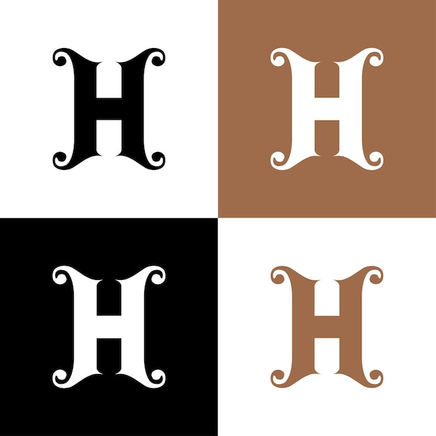 Vector gratuito diseño del logotipo de la letra h