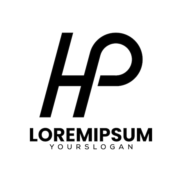 Diseño de logotipo letra hp