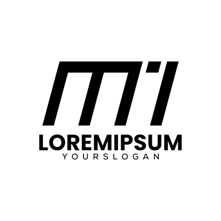 Vector gratuito diseño del logotipo de la letra m
