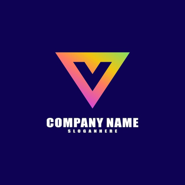 diseño de logotipo letra v