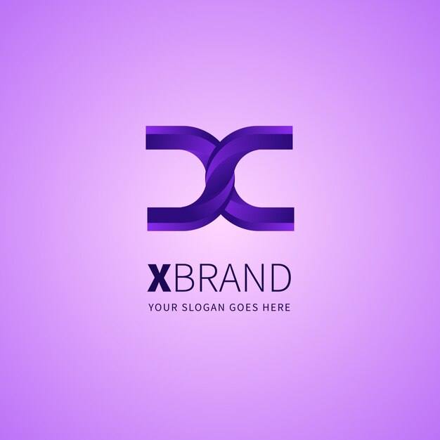 Diseño de logotipo letra x dibujado a mano