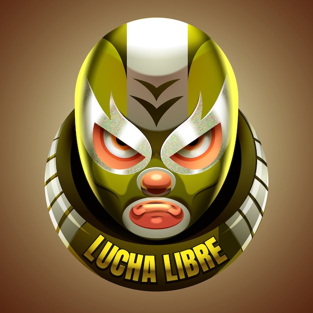 Diseño de logotipo de luchador mexicano realista