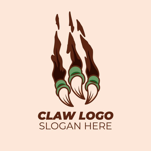 Diseño del logotipo de las marcas de garra dibujadas a mano