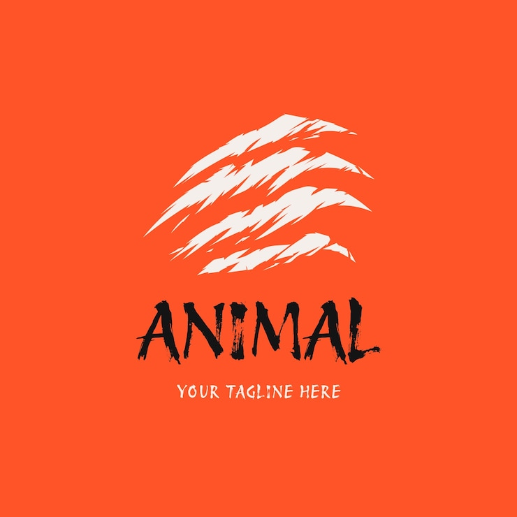Vector gratuito diseño del logotipo de las marcas de garra dibujadas a mano