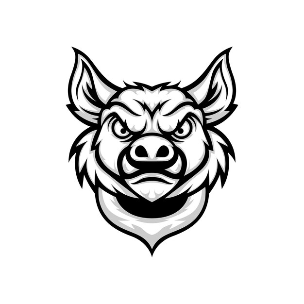 diseño del logotipo de la mascota del jabalí