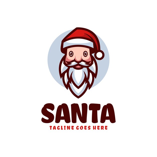 diseño del logotipo de la mascota de santa