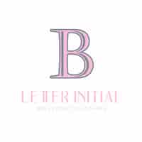 Vector gratuito diseño de logotipo minimalista de las iniciales de la letra b para una marca personal o empresa