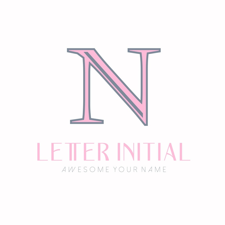 Vector gratuito diseño de logotipo minimalista de las iniciales de la letra n para una marca personal o empresa