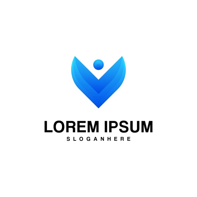 diseño de logotipo moderno de gradación