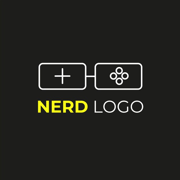 Diseño de logotipo de nerd minimalista