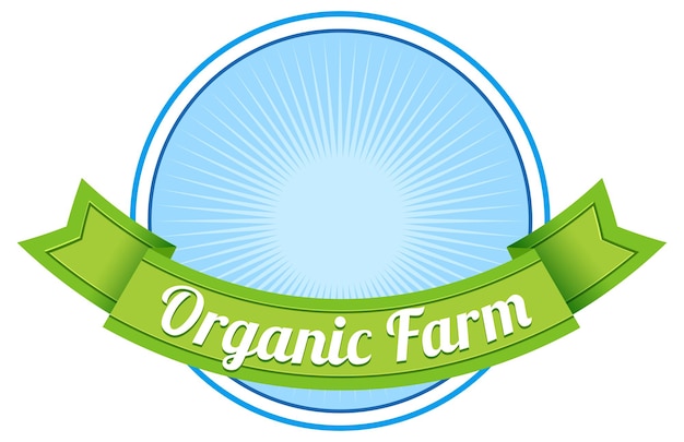 Vector gratuito diseño de logotipo con palabras granja orgánica.