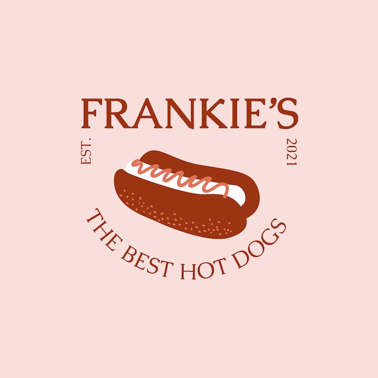 Vector gratuito diseño del logotipo del perrito caliente