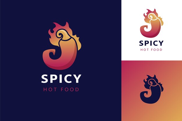 Diseño de logotipo picante degradado