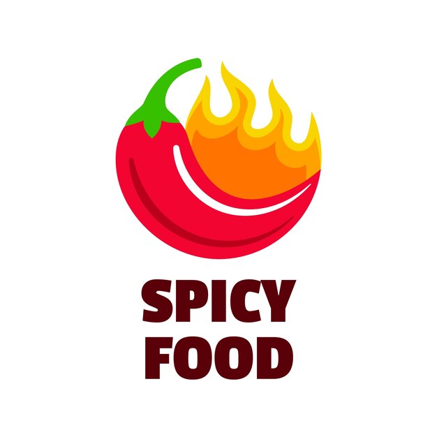 Diseño de logotipo picante dibujado a mano