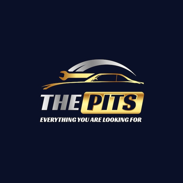 Diseño del logotipo de las piezas de automóviles gradientes