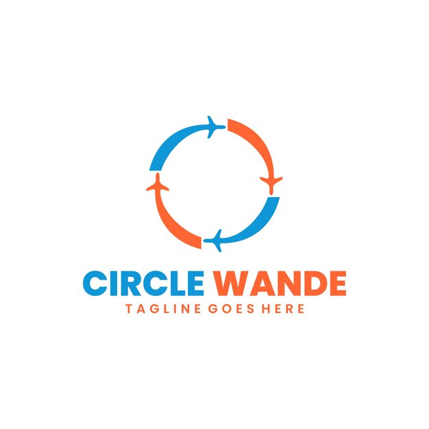 diseño de logotipo plano círculo wande