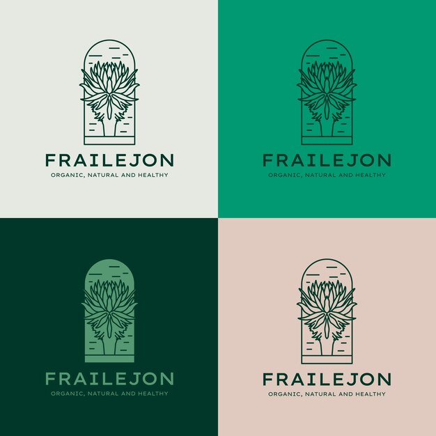 Diseño de logotipo de planta frailejon dibujado a mano