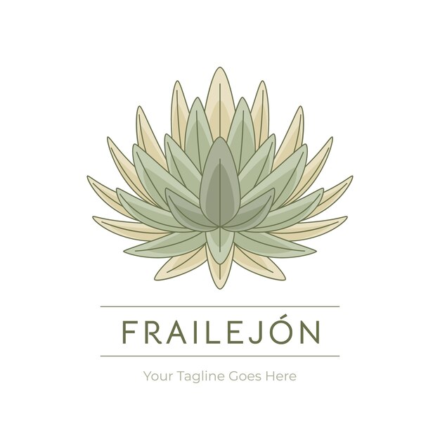 Diseño de logotipo de planta frailejon dibujado a mano