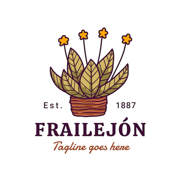 Vector gratuito diseño del logotipo de la planta frailejón.