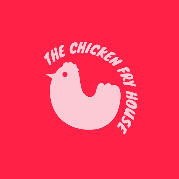 Vector gratuito diseño del logotipo del pollo frito crujiente