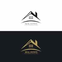 Vector gratuito diseño de logotipo para las propiedades inmobiliarias