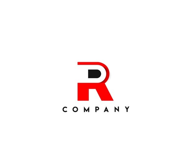 Diseño de logotipo R de vector corporativo de identidad de marca.