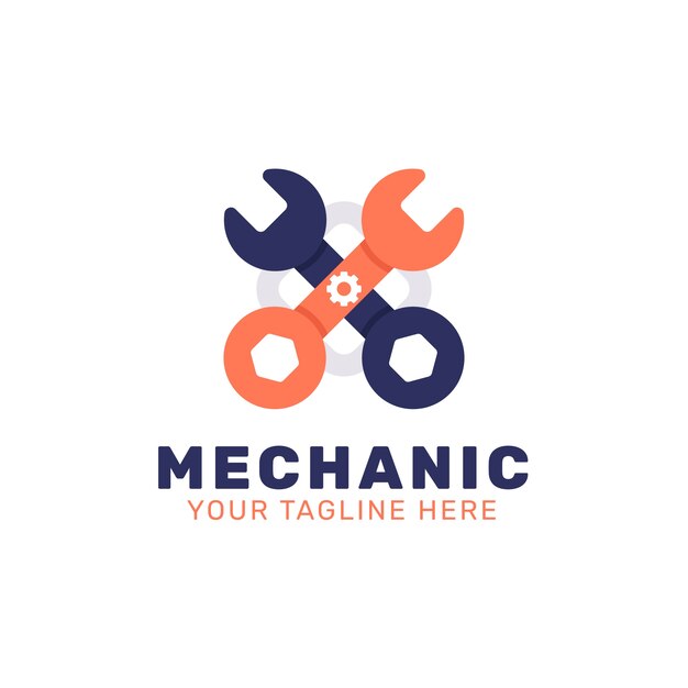 Diseño de logotipo de reparación mecánica.