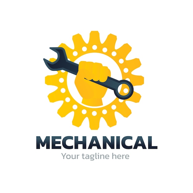 Diseño de logotipo de reparación mecánica.