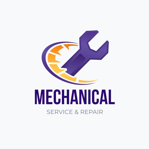 Diseño de logotipo de reparación mecánica.