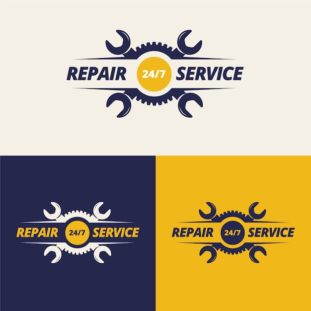 Diseño de logotipo de reparación mecánica.
