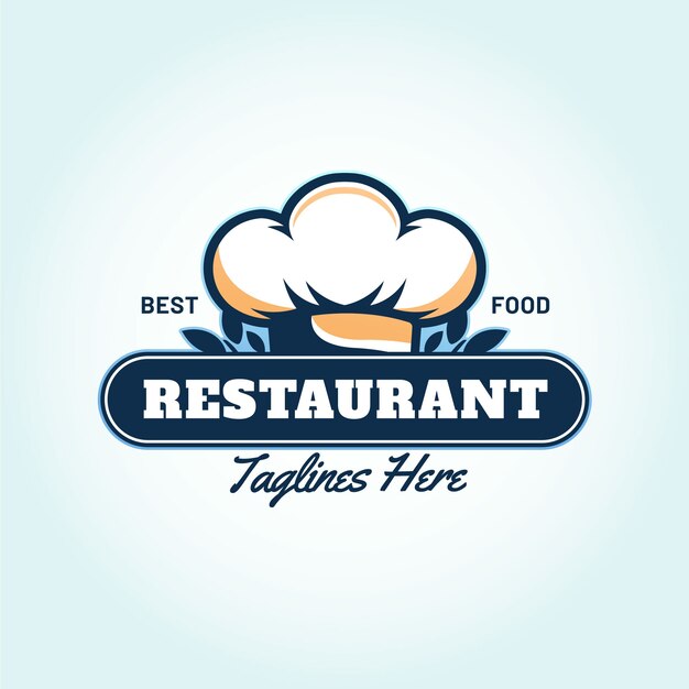 Diseño del logotipo del restaurante en gradiente