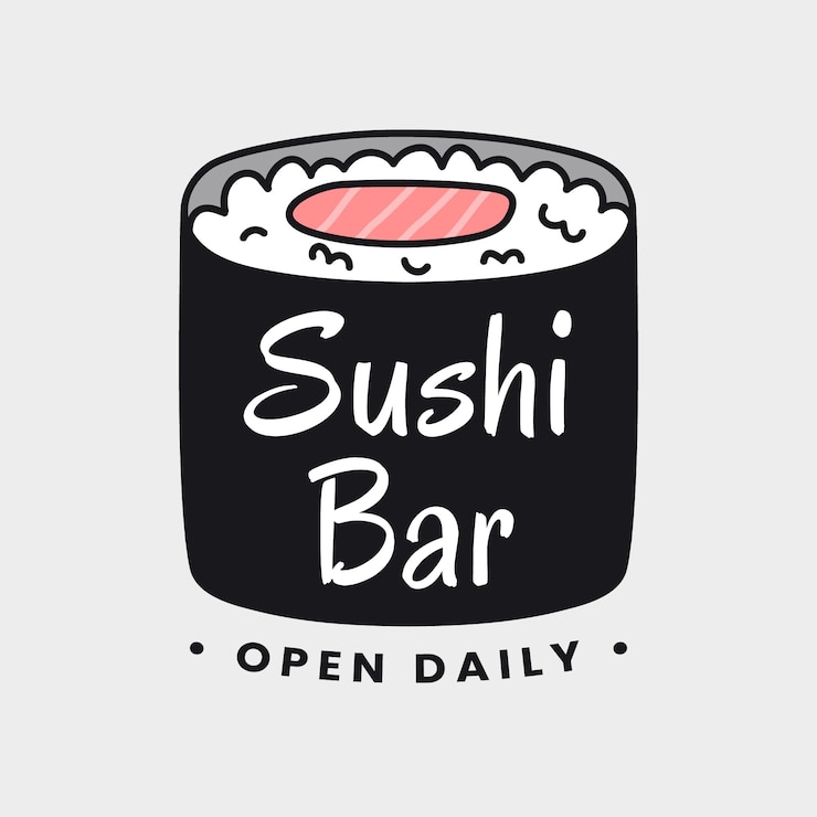 Vector gratuito diseño del logotipo del restaurante de sushi