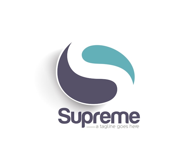 Diseño de logotipo S abstracto de vector corporativo de identidad de marca