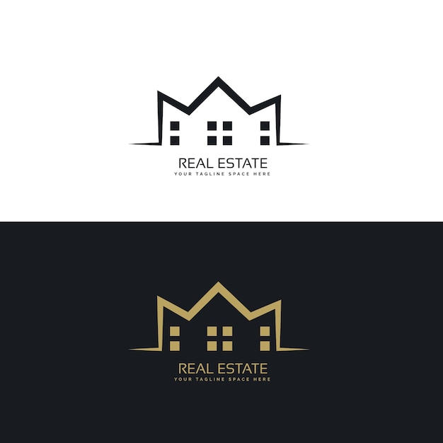 Vector gratuito diseño de logotipo para el sector inmobiliario