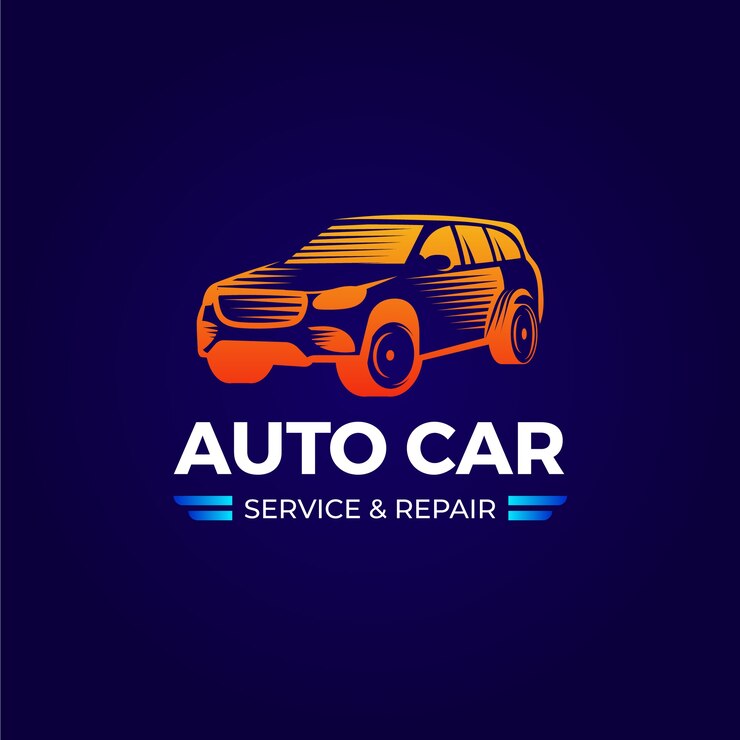 Vector gratuito diseño de logotipo de servicio de automóvil degradado
