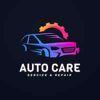 Vector gratuito diseño de logotipo de servicio de coche