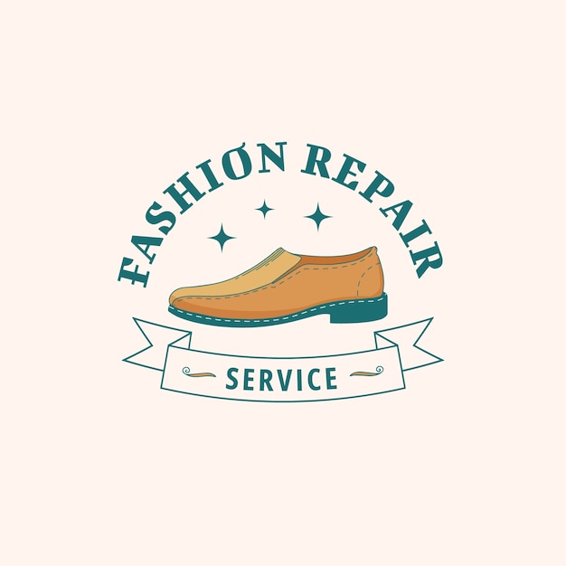 Diseño de logotipo de servicio de reparación de moda.