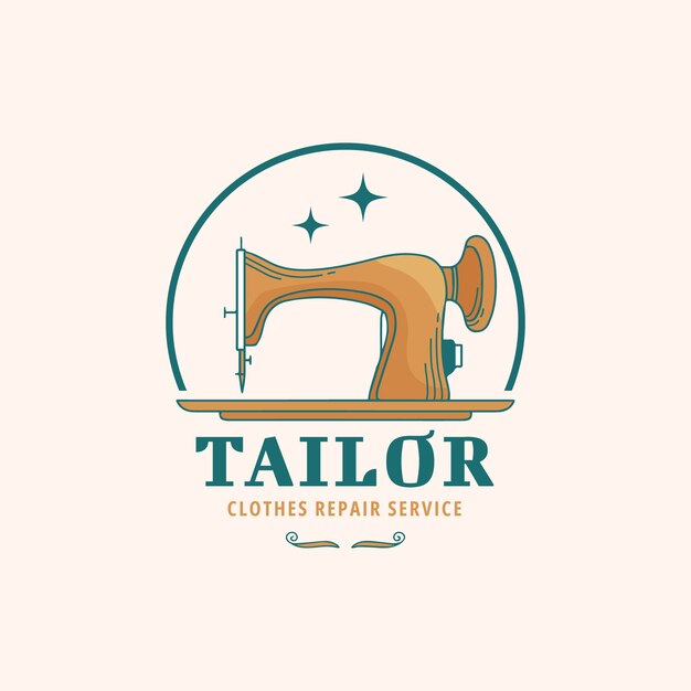 Diseño de logotipo de servicio de reparación de moda.